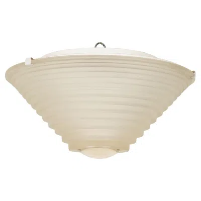 Pre-owned Artemide Deco Inspired Frosted Glass Flush Mount By  In Sand