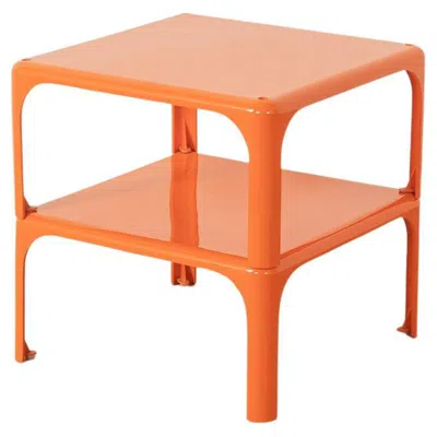 Pre-owned Artemide Demetrio 45 Side Tables, Vico Magistretti,  In Orange