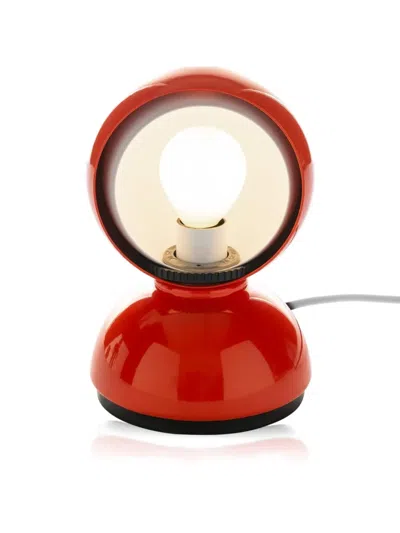 Artemide Eclisse Double-sphere Table Lamp In Red