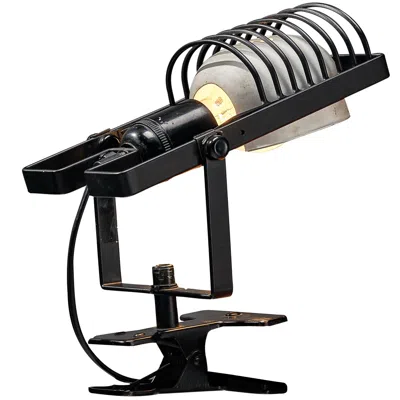 Pre-owned Artemide Ernesto Gismondi For  'sintesi Faretto Morsetto' Black Clamp Light