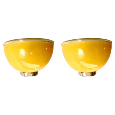 Pre-owned Artemide For Vistosi Murano Gold Glass Wall Lighting , Italy, 1990s