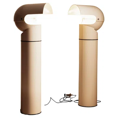 Pre-owned Artemide Gae Aulenti For , Pileo Floor Lamp, Italy 1960 In Beige