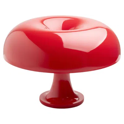 Pre-owned Artemide Giancarlo Mattioli 'nessino' Table Lamp In Red For