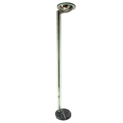 Pre-owned Artemide Halogen Torchiere Floor Lamp , Silver Plated , Glass & Marble , Italia , 1980s