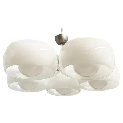 Pre-owned Artemide Italian Mid-century Modern Chandelier Pentaclinio By Magistretti , 1970s In Sand