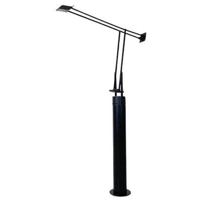 Pre-owned Artemide Italian Modern Black Metal Floor Tizio Lamp By Richard Sapper For , 1979