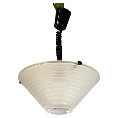 Pre-owned Artemide Italian Modern Glass Chandelier Egina By Angelo Mangiarotti For , 1970s In Sand