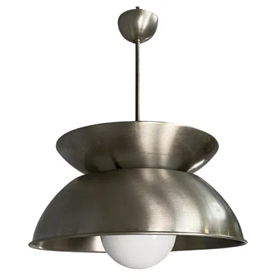 Pre-owned Artemide Italian Modern Metal Chandelier Cetra By Vico Magistretti For , 1970s In Black