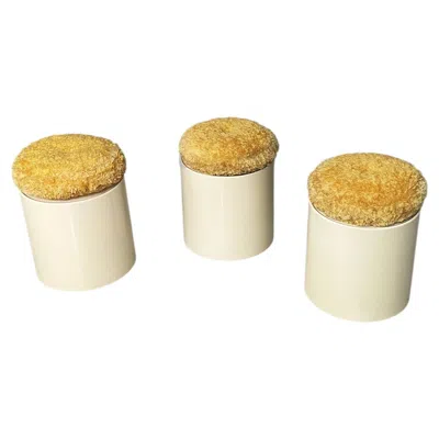 Pre-owned Artemide Italian Space Age Pouf Giano-giano-vano Gismondi Schweinberger , 1960s In Beige