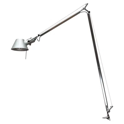 Pre-owned Artemide Italian Tolomeo Clamp Desk Lamp Michele De Lucchi Giancarlo Fassina  In Clear