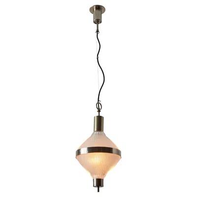 Pre-owned Artemide Large Studio B.b.p.r 'polinnia' Glass And Metal Pendant C. 1964 For  In Sand