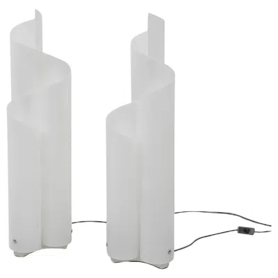 Pre-owned Artemide Mezza Chimera Table Lamps By Vico Magistretti For , 1970s, Set Of 2 In Transparent