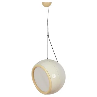 Pre-owned Artemide Midcentury White "pallade" Adjustable Chandelier, By , Italy 1960s
