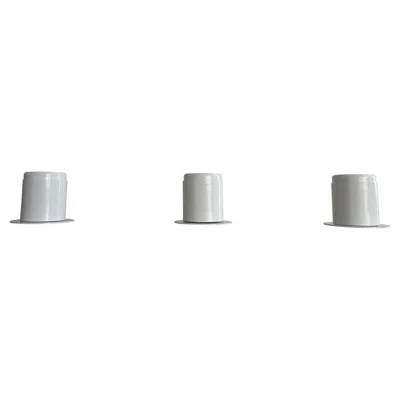 Pre-owned Artemide Minimal Design Set Of 3 White Metal Wall Lamps Attr. To , 1970s, Italy