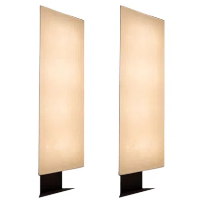 Pre-owned Artemide Pair Of Accademia Floor Lamp By Cini Boeri For  1978 In Orange