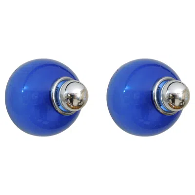 Pre-owned Artemide Pair Of Blue Tilos Sconces/flush Mounts By Ernesto Gismondi For