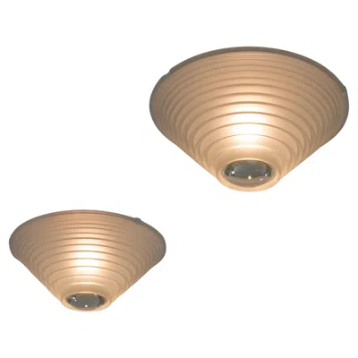 Pre-owned Artemide Pair Of Egina Ceiling Or Wall Lamps By Angelo Mangiarotti For , 1970s In Brown