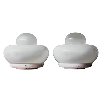 Pre-owned Artemide Pair Of “electra” Table Lamps By Giuliana Gramigna For  In Transparent