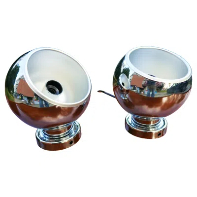 Pre-owned Artemide Pair Of Sconces Attributed To Reggiani In Transparent