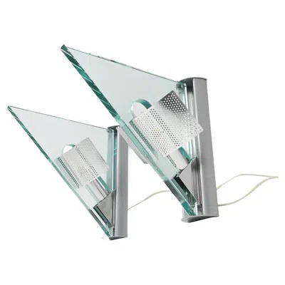 Pre-owned Artemide Post Modern: Carlo Forcolini For , Icaro Wall Lights, Italy 1980s In Transparent