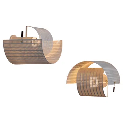 Pre-owned Artemide Rare 'shogun' Sconces By Mario Botta For  In Brown