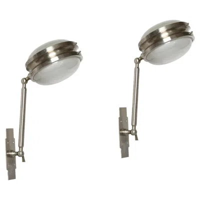 Pre-owned Artemide Sergio Mazza "gamma" Sconces For , A Pair Italy Circa 1960s In Transparent
