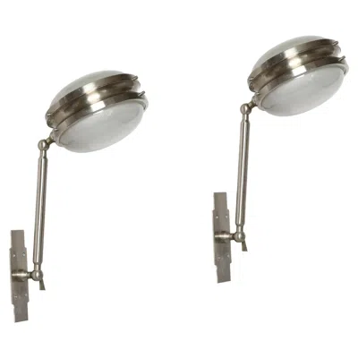 Pre-owned Artemide Sergio Mazza "gamma" Sconces For , A Set Of 2, Italy Circa 1960s In Transparent