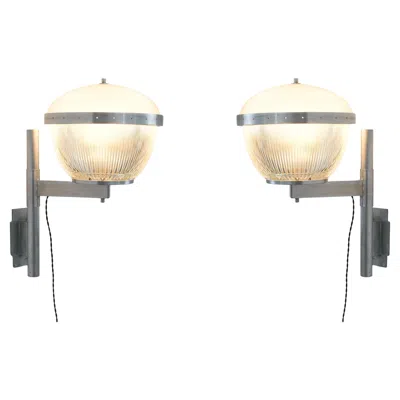 Pre-owned Artemide Sergio Mazza Gamma Sconces Wall Lights  6 Pieces, Midcentury In Sand