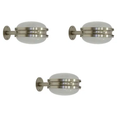 Pre-owned Artemide Sergio Mazza Gamma Wall Lamps For , Italy 1960s In Transparent