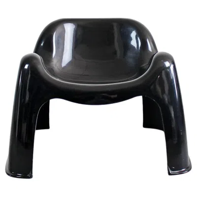 Pre-owned Artemide Sergio Mazza Toga Chair In Black Fiberglass By  1960s Italy