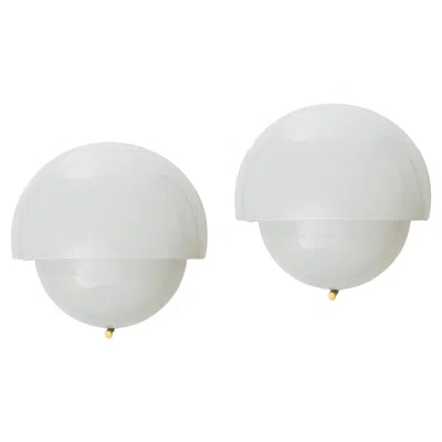 Pre-owned Artemide Set Of 2 'mania' Wall Lamps By Vico Magistretti For , Italy In Transparent