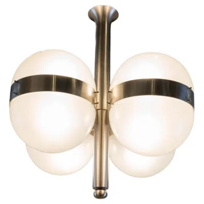 Pre-owned Artemide Tetraclio Chandelier By Sergio Mazza For  In Sand