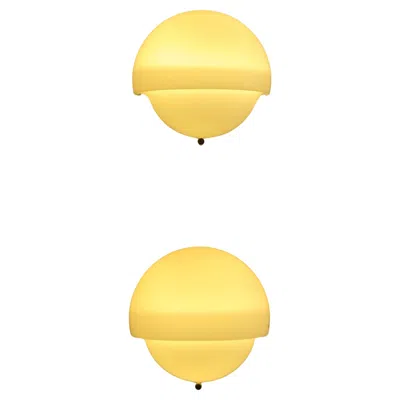 Pre-owned Artemide Vico Magistretti For  "manai" Glass Brass Wall Lights, Italy 1960s In Transparent
