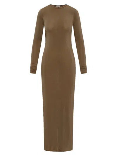 Artemis Diciero Women's Carmen Knit Maxi Dress In Brown