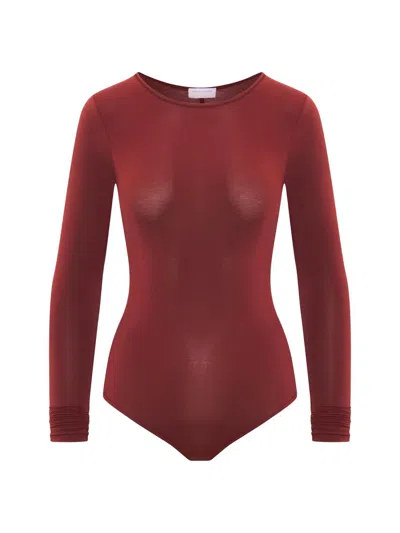 Artemis Diciero Women's Core Dasha Long-sleeve Bodysuit In Clay