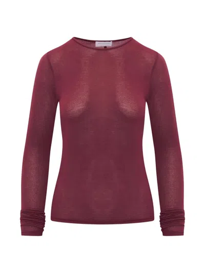 Artemis Diciero Women's Dasha Long-sleeve Top In Burgundy
