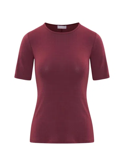 Artemis Diciero Women's Giselle Crewneck T-shirt In Burgundy