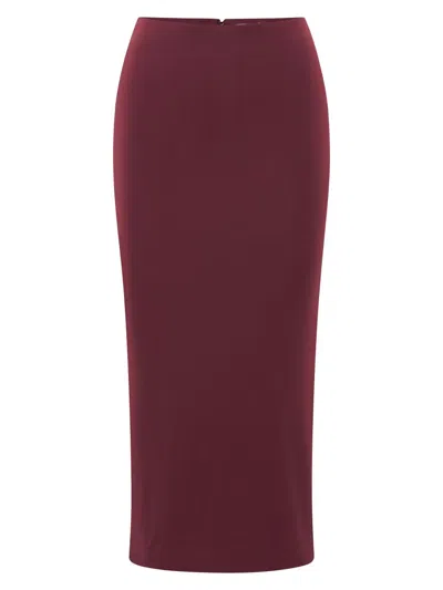 Artemis Diciero Women's Natalia Body-con Midi-skirt In Burgundy