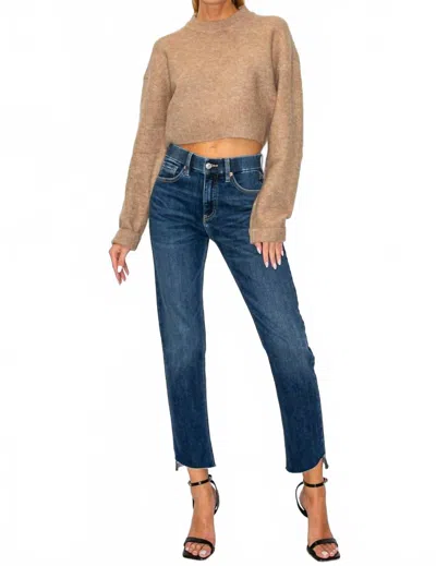 Artemis Vintage Gigi Tummy Control Straight Jeans In Medium Stone Wash In Silver