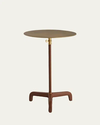 ARTERIORS ADDISON ADJUSTABLE LEATHER ACCENT TABLE