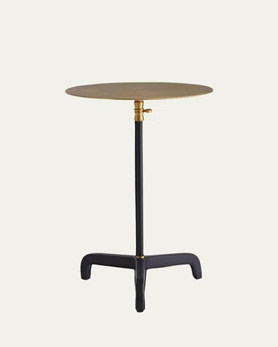 Arteriors Addison Adjustable Leather Accent Table In Brown