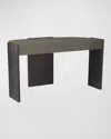 Arteriors Arellano Leather Desk In Black, Gray