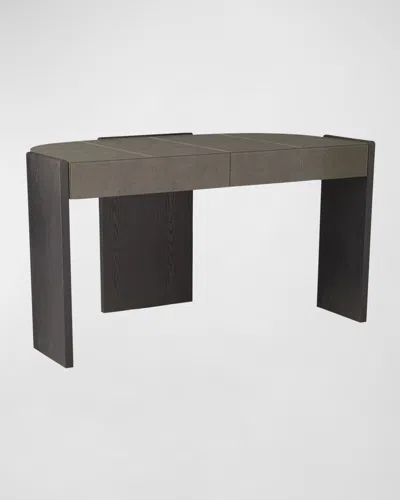 Arteriors Arellano Leather Desk In Gray