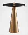 Arteriors Aria End Table In Black, Brass