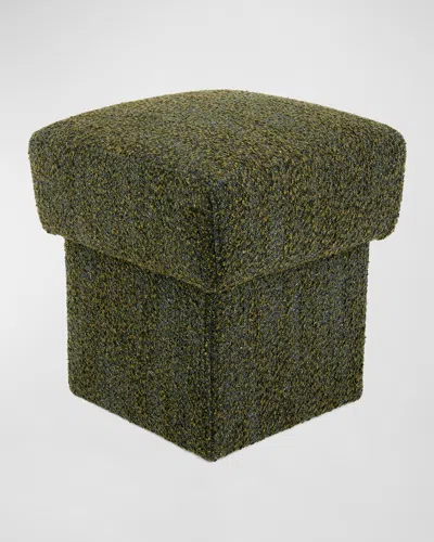 Arteriors Athens Boucle Ottoman In Green