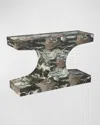 Arteriors Augustine Faux Marble Console Table In Verde