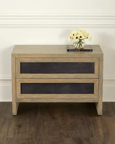 Arteriors Burnett 2-drawer Side Table In Gray