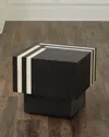 Arteriors Burton End Table In Black, White