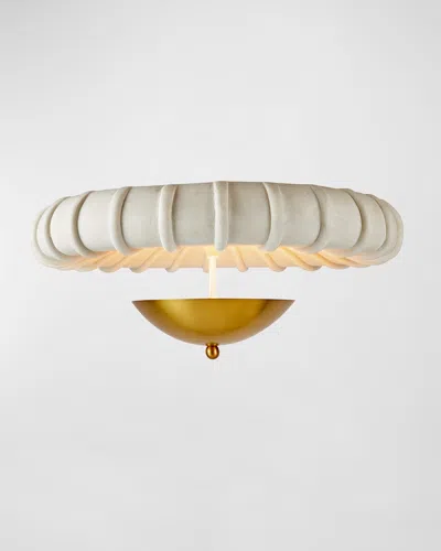 Arteriors Camella 15" 3-light Flush Mount In White