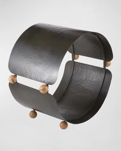 Arteriors Cannon Log Holder In Black